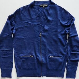 Ann Taylor Merino Blue Cardigan